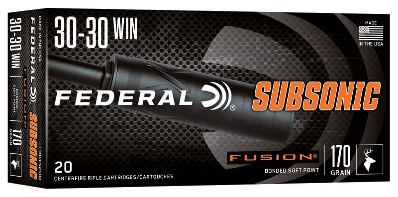 Federal Subsonic, 30-30 Win, 170 Grain, Fusion Soft Point, 1000 fps